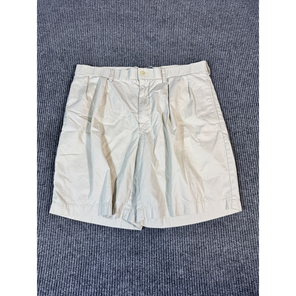 Vintage Polo Ralph Lauren Tyler Chino Shorts Mens Size 38 Khaki Double Pleated
